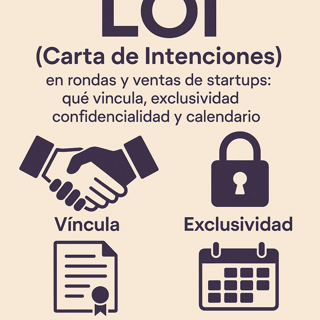 LOI (Carta de Intenciones) en rondas y ventas de startups: qué vincula, exclusividad, confidencialidad y calendario
