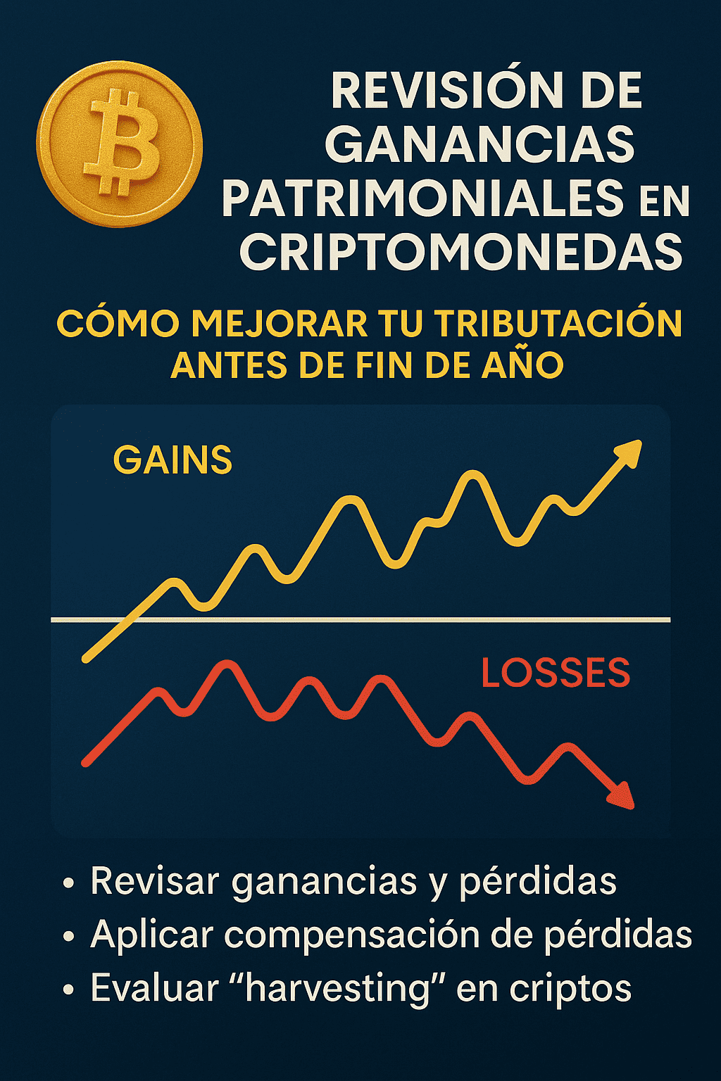 Revisión de ganancias patrimoniales en criptomonedas antes de fin de año: cómo mejorar tu tributación