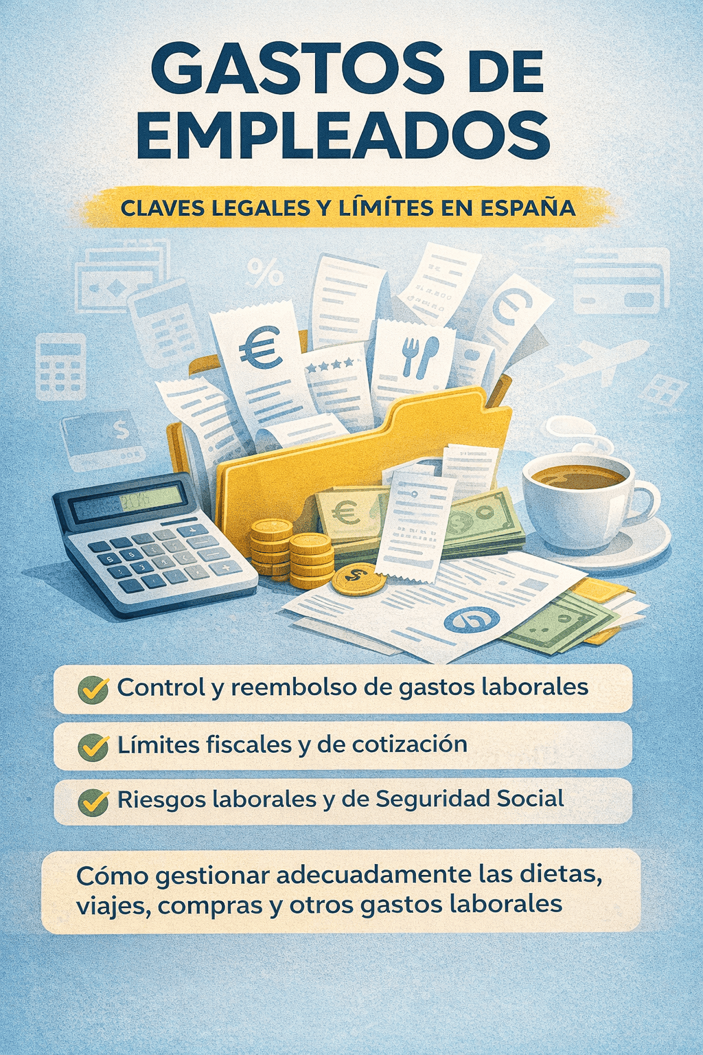 Gastos de empleados: cómo gestionarlos correctamente y evitar riesgos laborales y fiscales